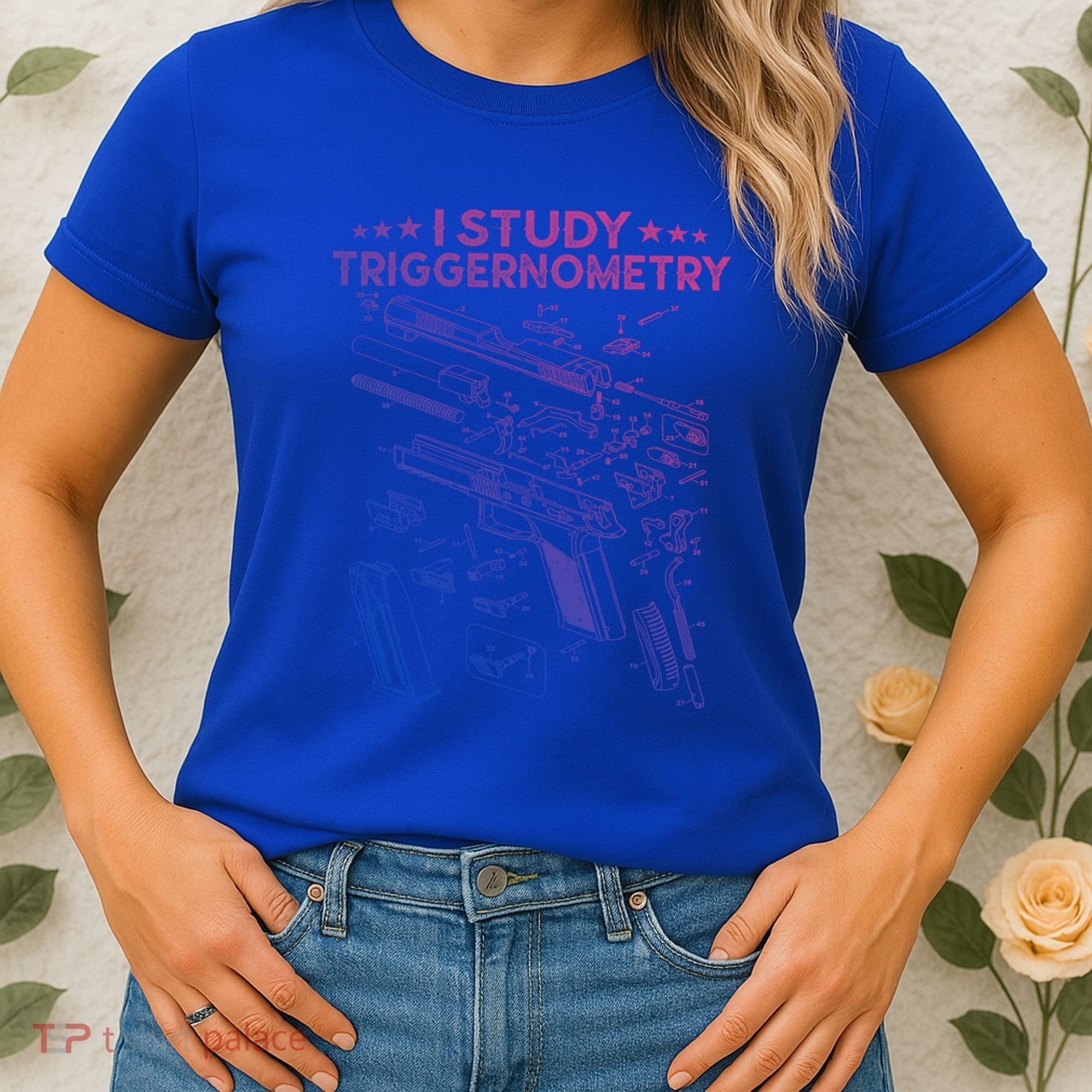 I Study Triggernometry Gun Funny Gift Veteran Christmas Gift Women's T-Shirt