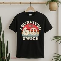 I Survived The Sixties 60s Twice T-Shirt thumb 2