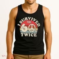 I Survived The Sixties 60s Twice Tank Top thumb 3