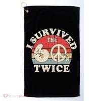 I Survived The Sixties 60s Twice Golf Towel thumb 0