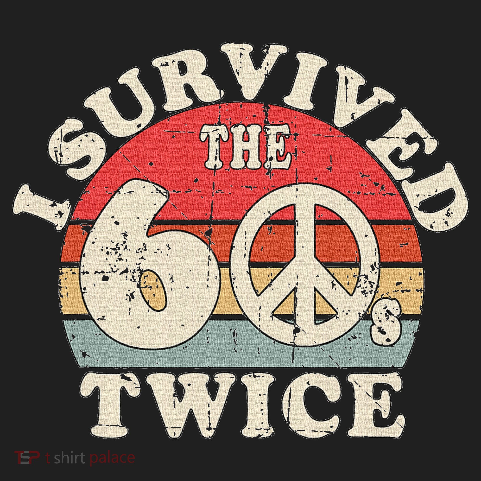 I Survived The Sixties 60s Twice Golf Towel