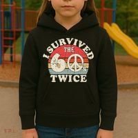 I Survived The Sixties 60s Twice Kids Hoodie thumb 3