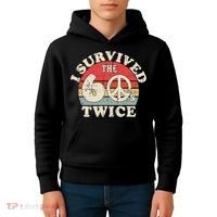 I Survived The Sixties 60s Twice Kids Hoodie thumb 4