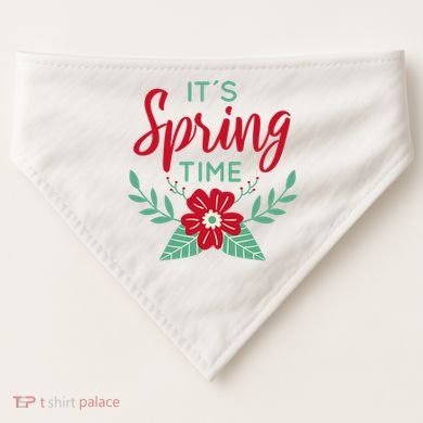It's Spring Time Flower USA-Made Doggie Bandana