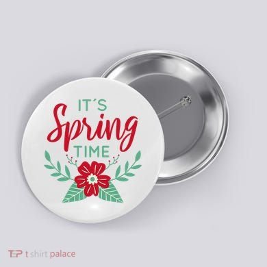 It's Spring Time Flower Button