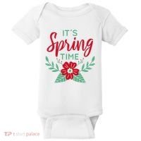 It's Spring Time Flower Baby Bodysuit thumb 0