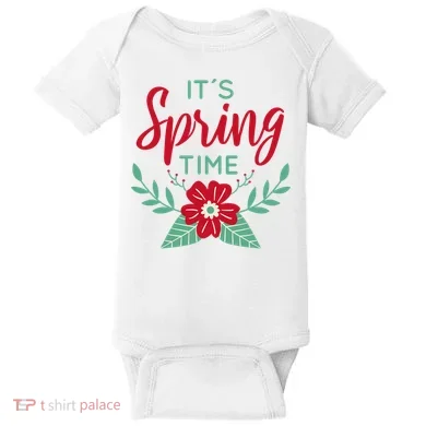 It's Spring Time Flower Baby Bodysuit