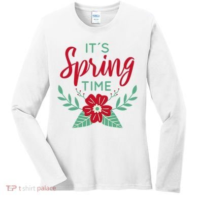 It's Spring Time Flower Women's Long Sleeve Shirt