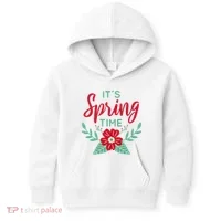 It's Spring Time Flower Kids Hoodie thumb 0