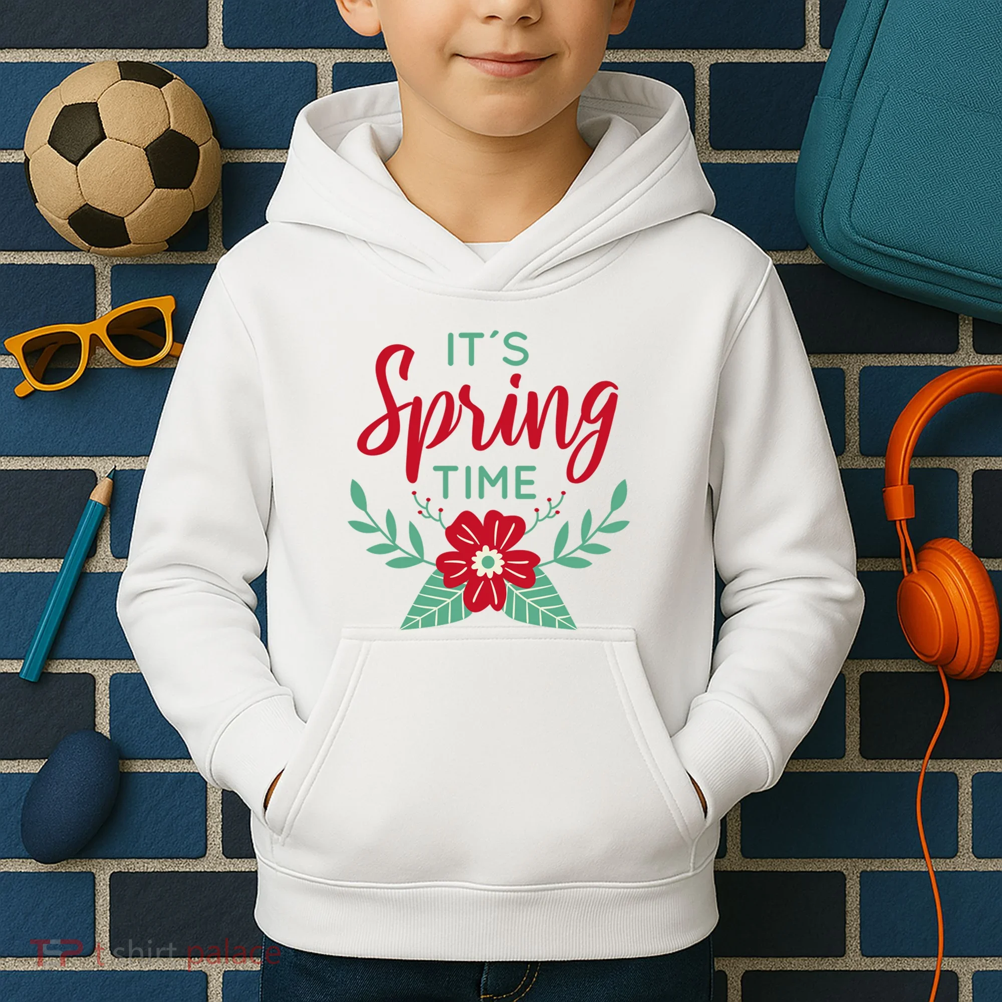 It's Spring Time Flower Kids Hoodie