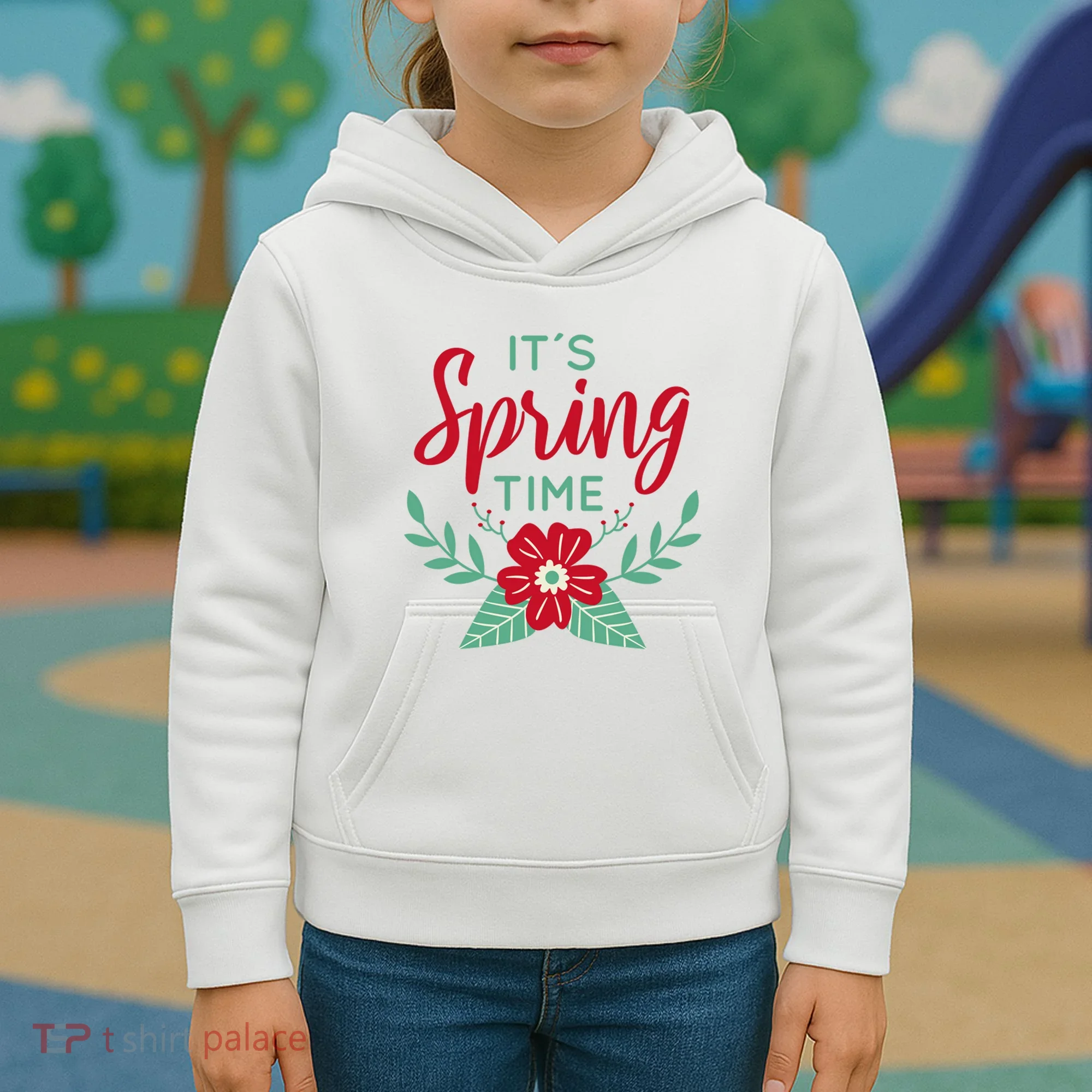 It's Spring Time Flower Kids Hoodie