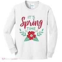 It's Spring Time Flower Kids Long Sleeve Shirt thumb 0