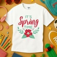 It's Spring Time Flower Kids T-Shirt thumb 3