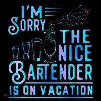 IM Sorry The Nice Bartender Is On Vacation Funny Ornament thumb 1