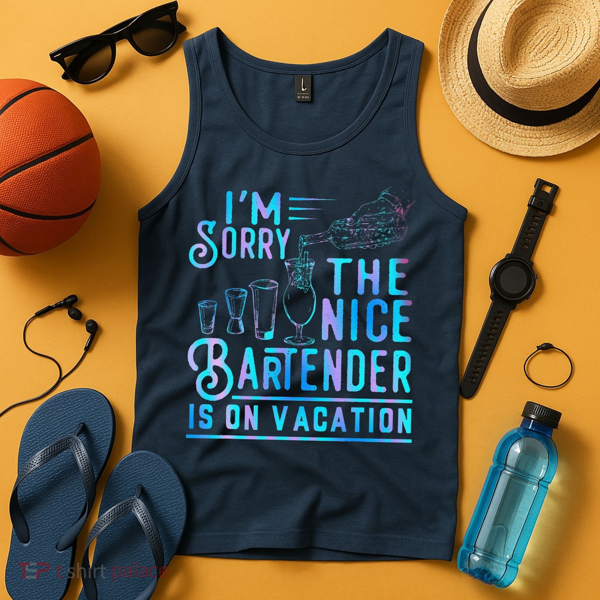 IM Sorry The Nice Bartender Is On Vacation Funny Tank Top
