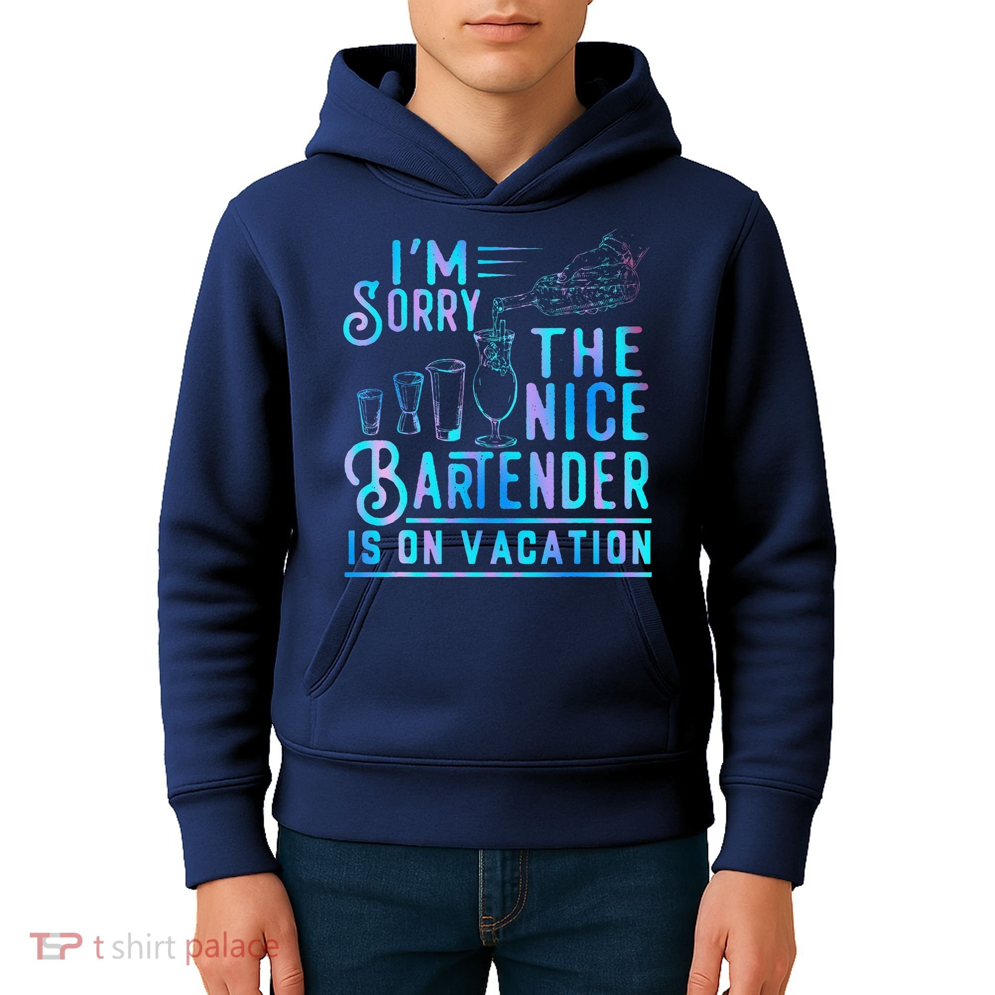 IM Sorry The Nice Bartender Is On Vacation Funny Kids Hoodie
