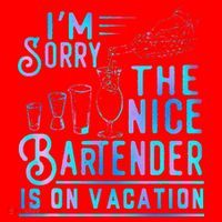 IM Sorry The Nice Bartender Is On Vacation Funny Santa Hat thumb 1