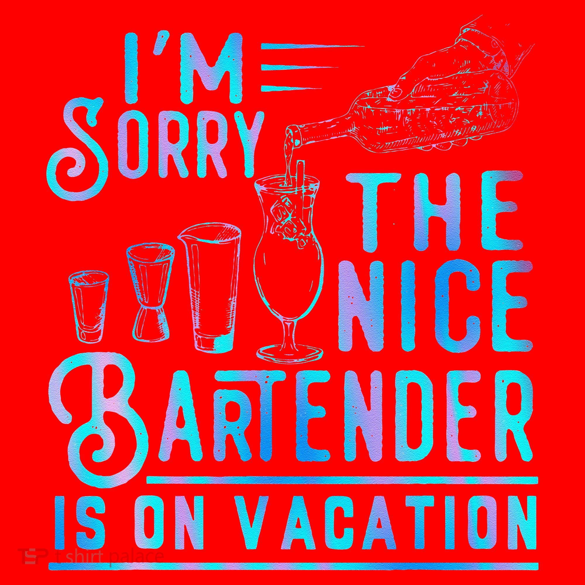 IM Sorry The Nice Bartender Is On Vacation Funny Santa Hat