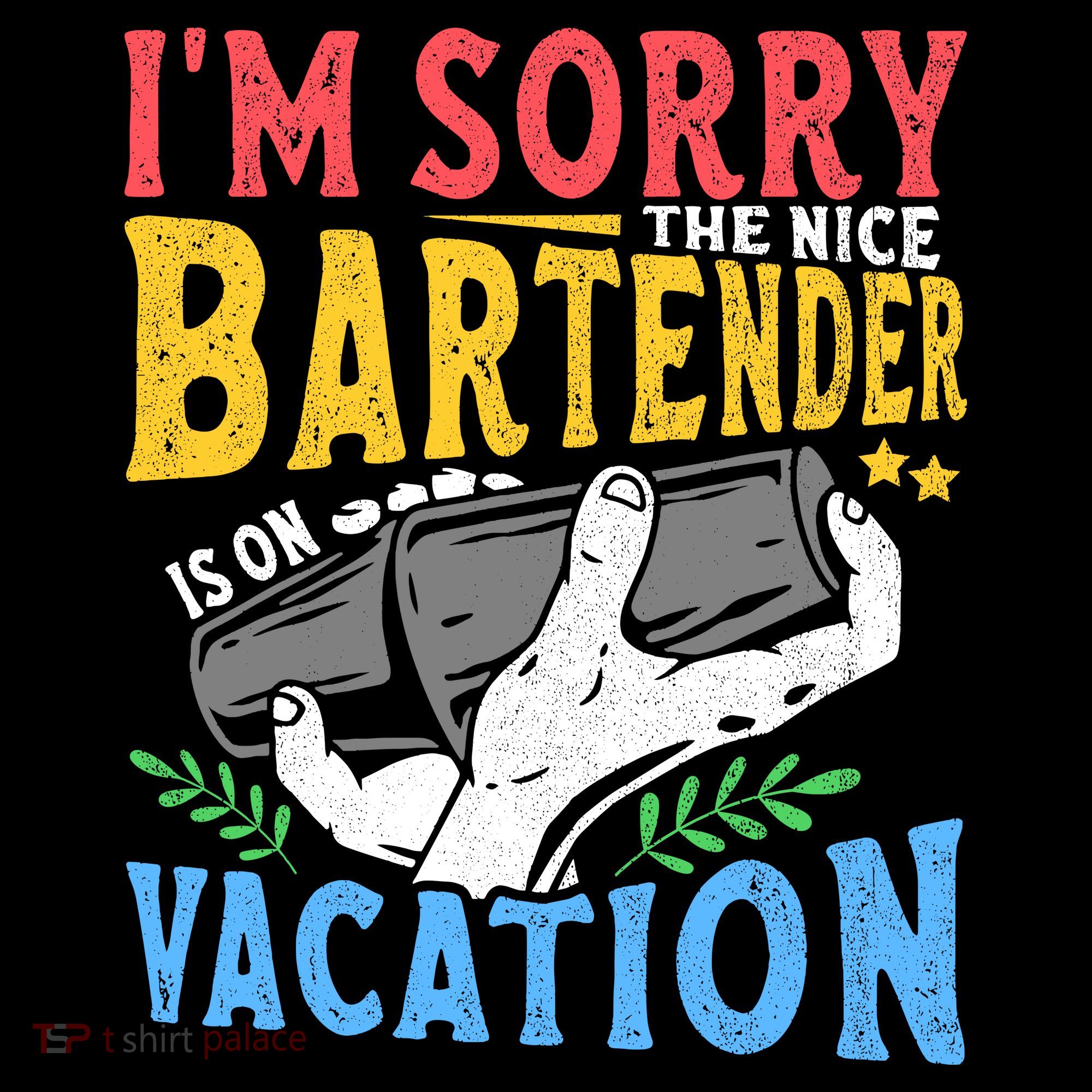 IM Sorry The Nice Bartender Is On Vacation Funny Bartending Doggie Tank