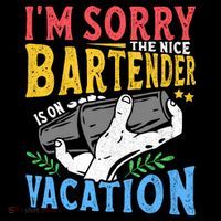 IM Sorry The Nice Bartender Is On Vacation Funny Bartending Hoodie thumb 7