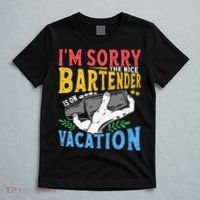 IM Sorry The Nice Bartender Is On Vacation Funny Bartending T-Shirt thumb 5