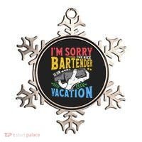IM Sorry The Nice Bartender Is On Vacation Funny Bartending Ornament thumb 0