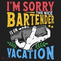IM Sorry The Nice Bartender Is On Vacation Funny Bartending Hat thumb 2