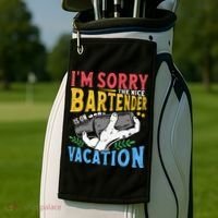 IM Sorry The Nice Bartender Is On Vacation Funny Bartending Golf Towel thumb 2