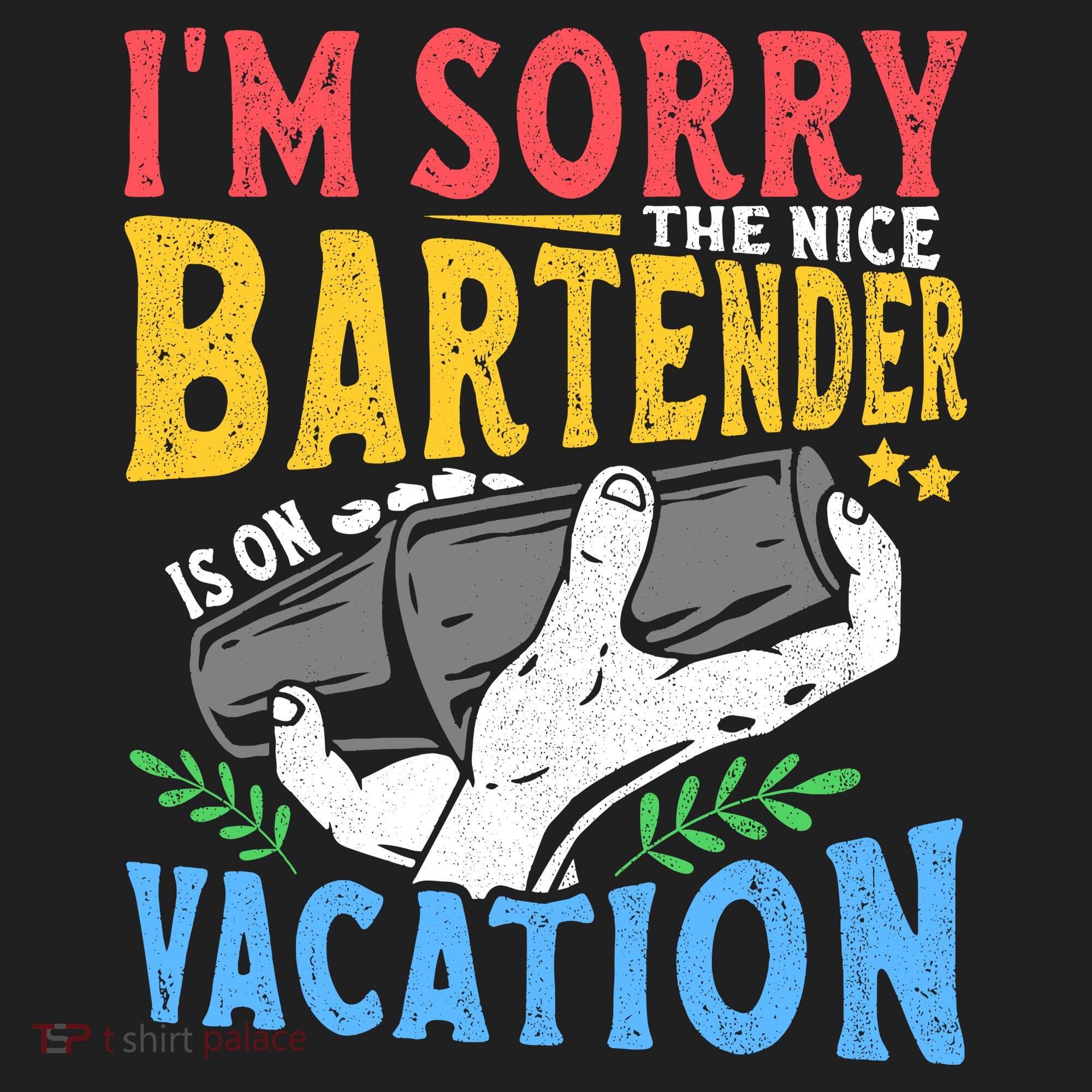 IM Sorry The Nice Bartender Is On Vacation Funny Bartending Golf Towel