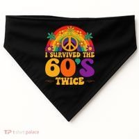 I Survived The 60s Twice Sixties 70th 70s Year Old Birthday USA-Made Doggie Bandana thumb 0