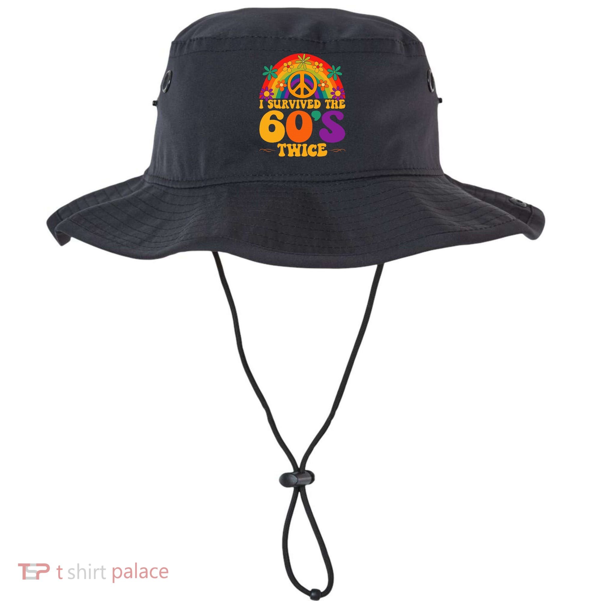 I Survived The 60s Twice Sixties 70th 70s Year Old Birthday Bucket Hat