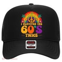 I Survived The 60s Twice Sixties 70th 70s Year Old Birthday Hat thumb 0