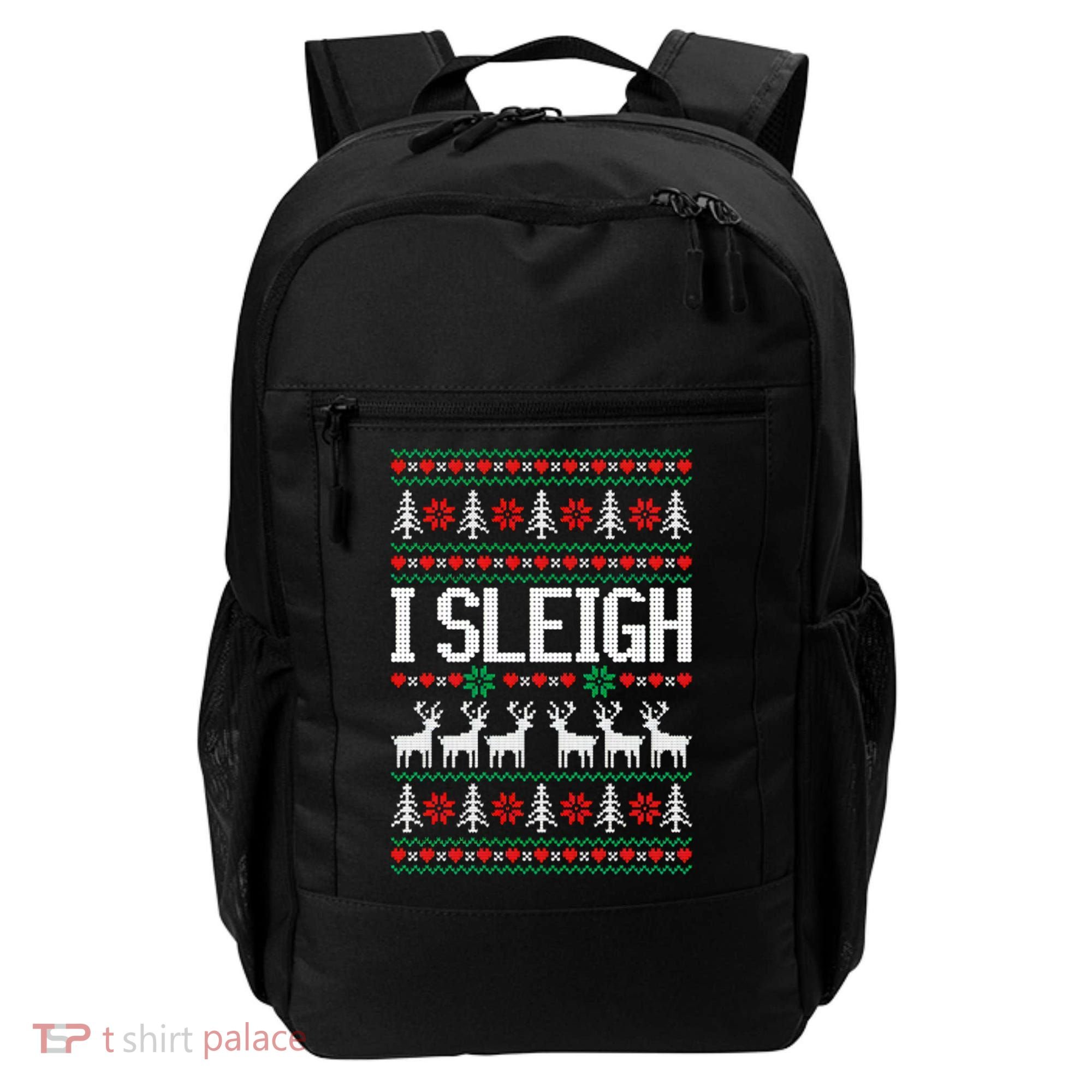 I Sleigh Ugly Christmas Sweater Backpack