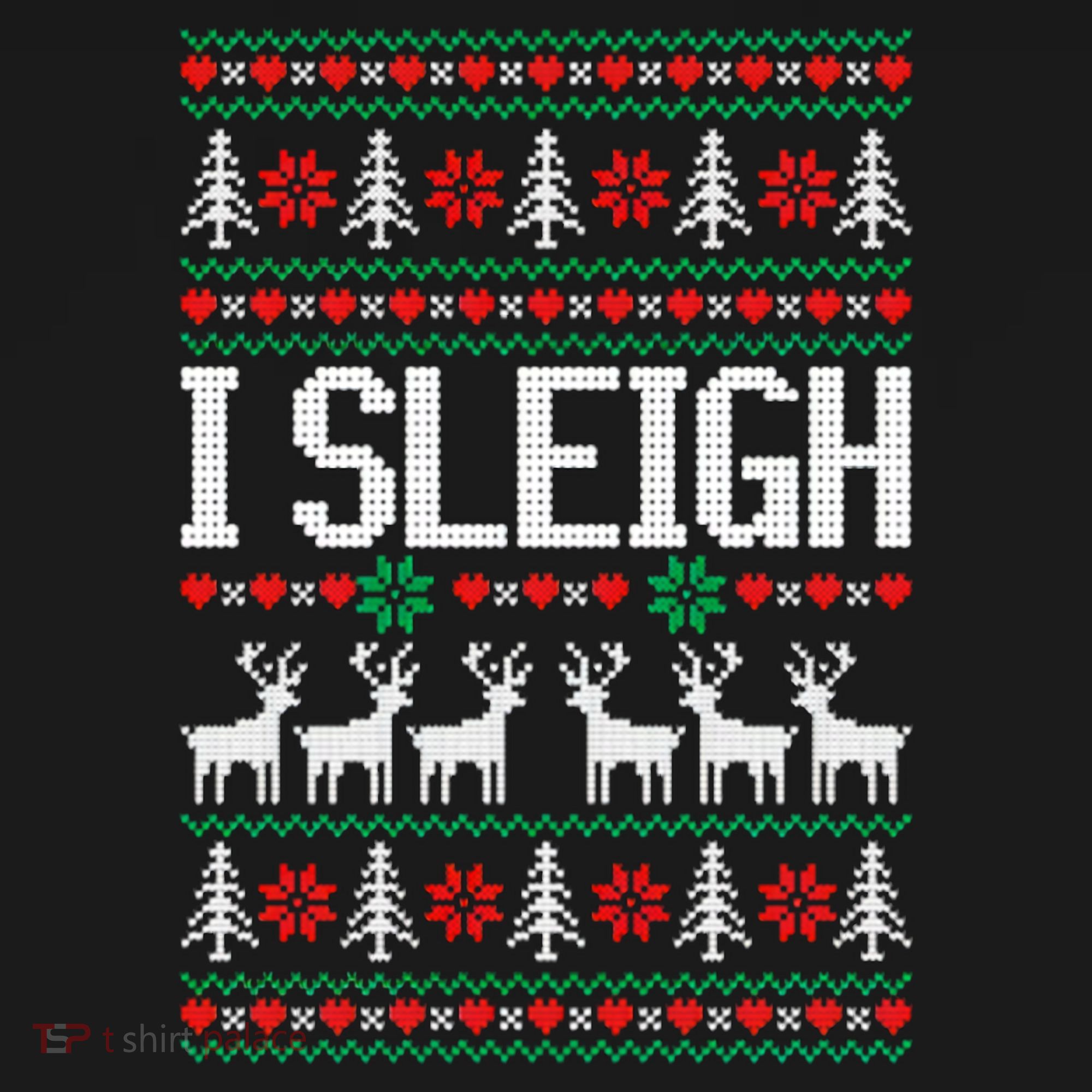 I Sleigh Ugly Christmas Sweater Ornament