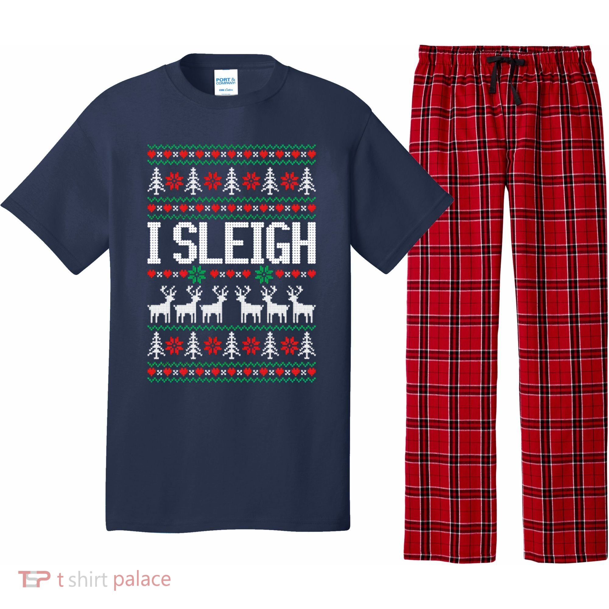 I Sleigh Ugly Christmas Sweater Pajama Set