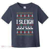 I Sleigh Ugly Christmas Sweater Toddler T-Shirt thumb 0