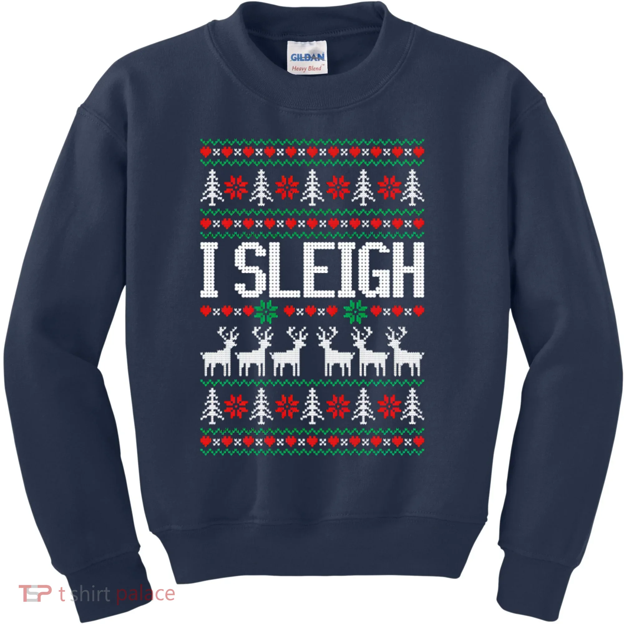 I Sleigh Ugly Christmas Sweater Kids Sweatshirt