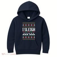 I Sleigh Ugly Christmas Sweater Kids Hoodie thumb 0