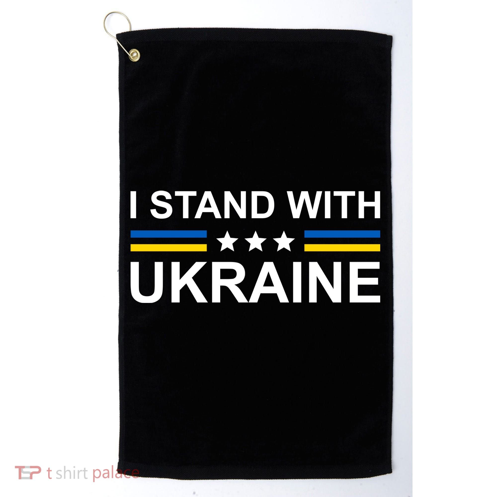 I Stand Ukraine Star Golf Towel
