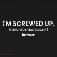 IM Screwed Up Funny Scoliosis Spinal Surgery Kids Sweatshirt thumb 2