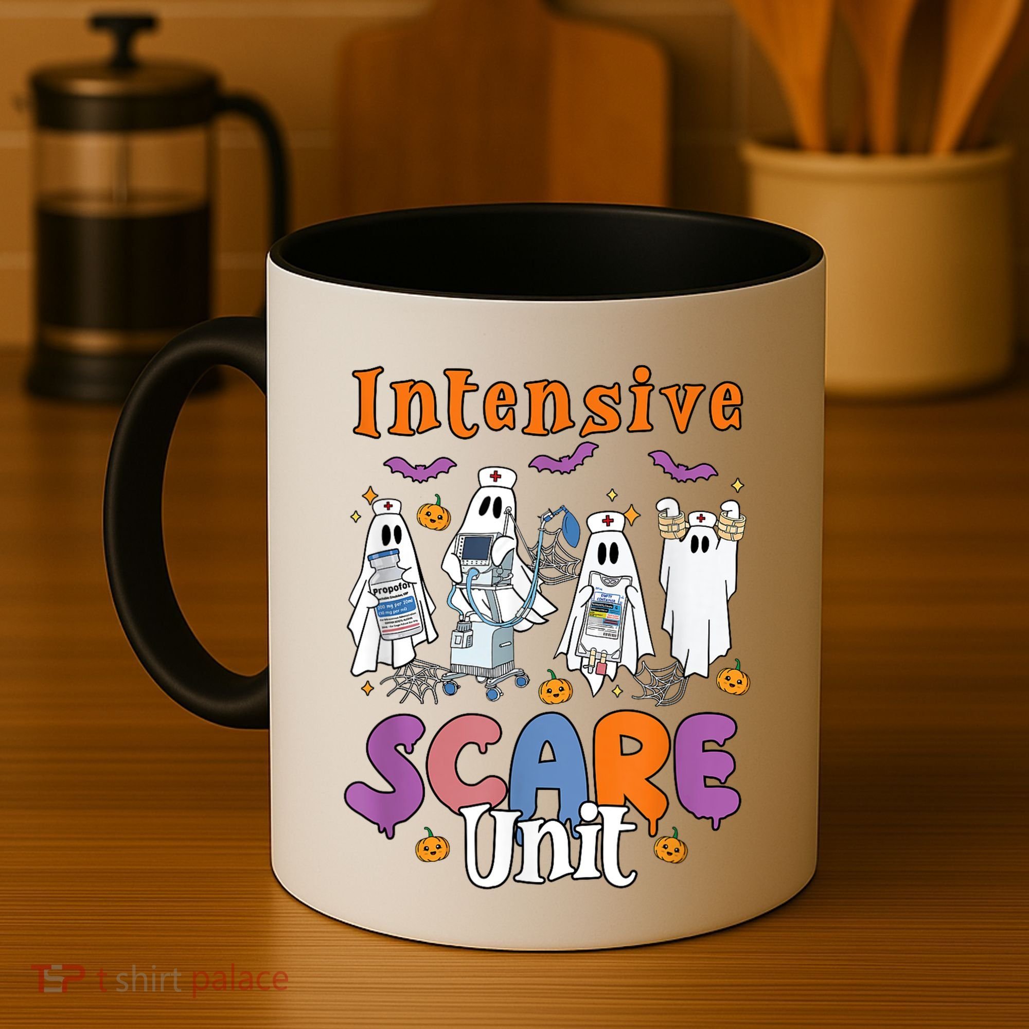 Intensive Scare Unit Icu Boo Crew Funny Nicu Picu Nurse Tech Coffee Mug
