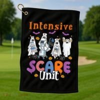 Intensive Scare Unit Icu Boo Crew Funny Nicu Picu Nurse Tech Golf Towel thumb 1