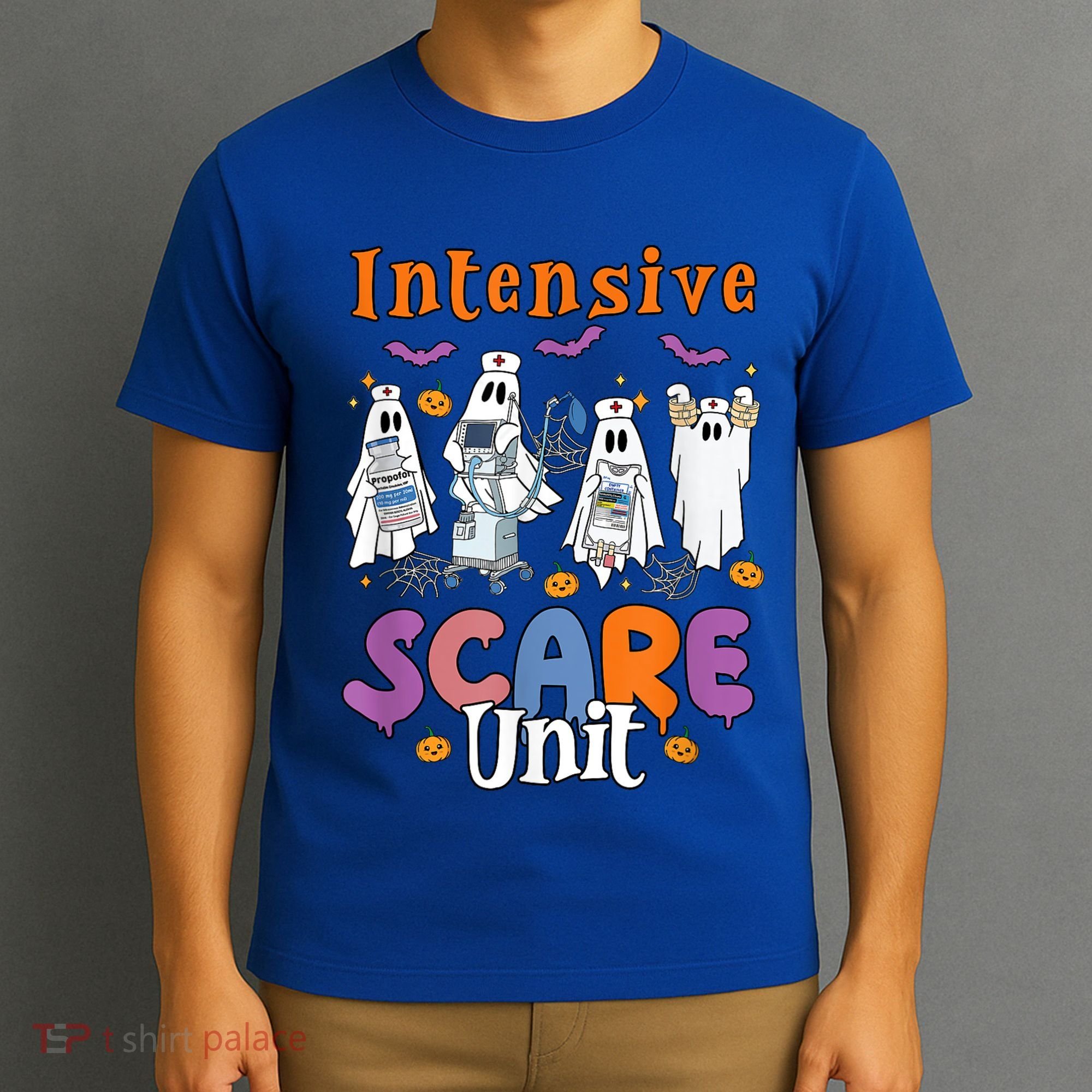 Intensive Scare Unit Icu Boo Crew Funny Nicu Picu Nurse Tech T-Shirt