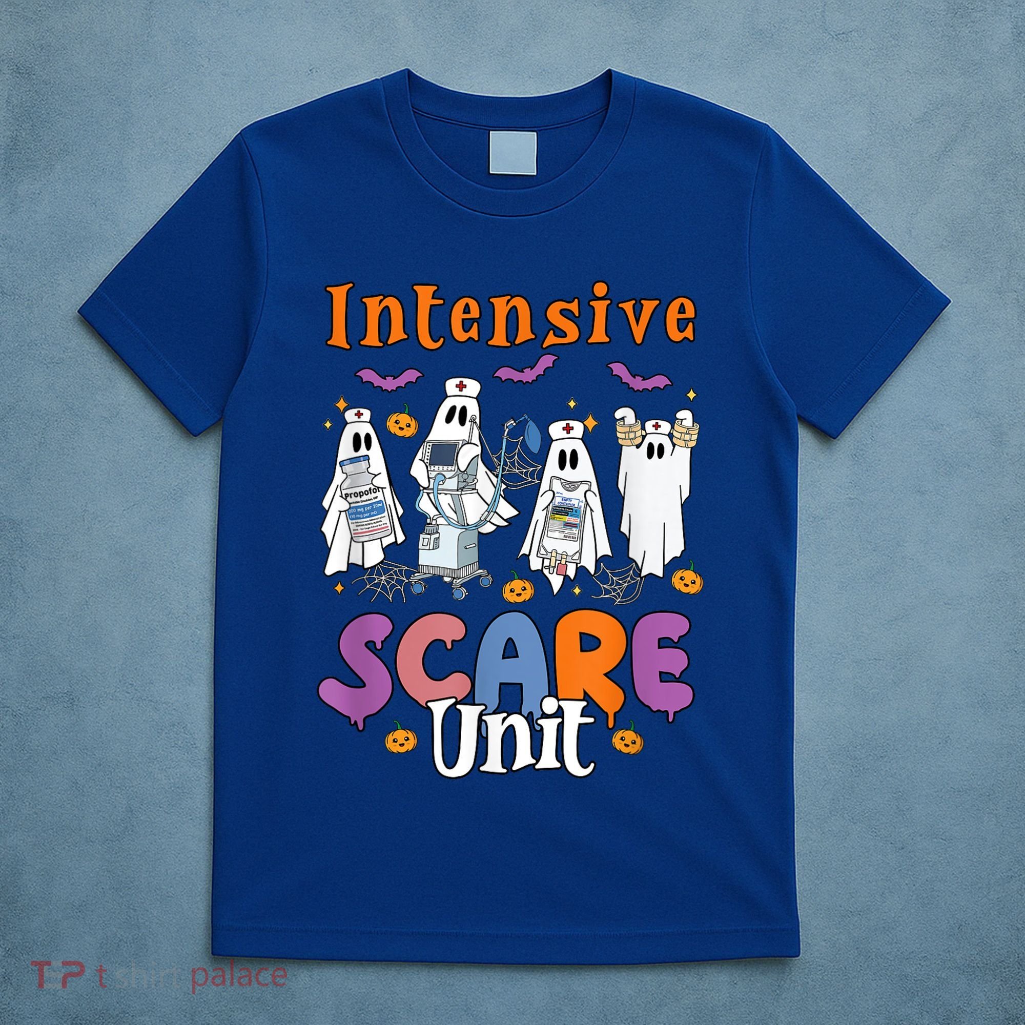 Intensive Scare Unit Icu Boo Crew Funny Nicu Picu Nurse Tech T-Shirt