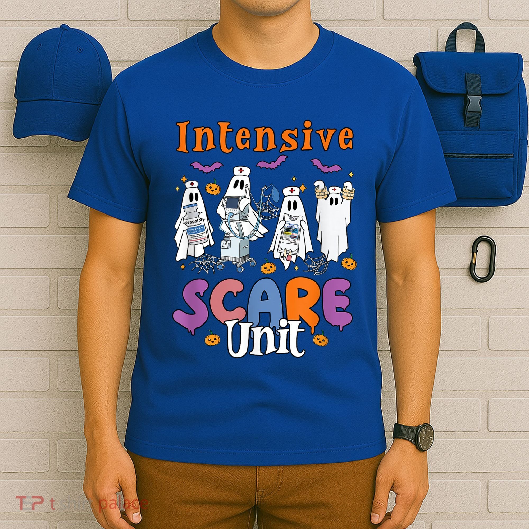 Intensive Scare Unit Icu Boo Crew Funny Nicu Picu Nurse Tech T-Shirt