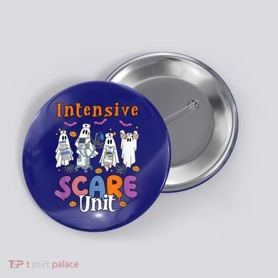 Intensive Scare Unit Icu Boo Crew Funny Nicu Picu Nurse Tech Button