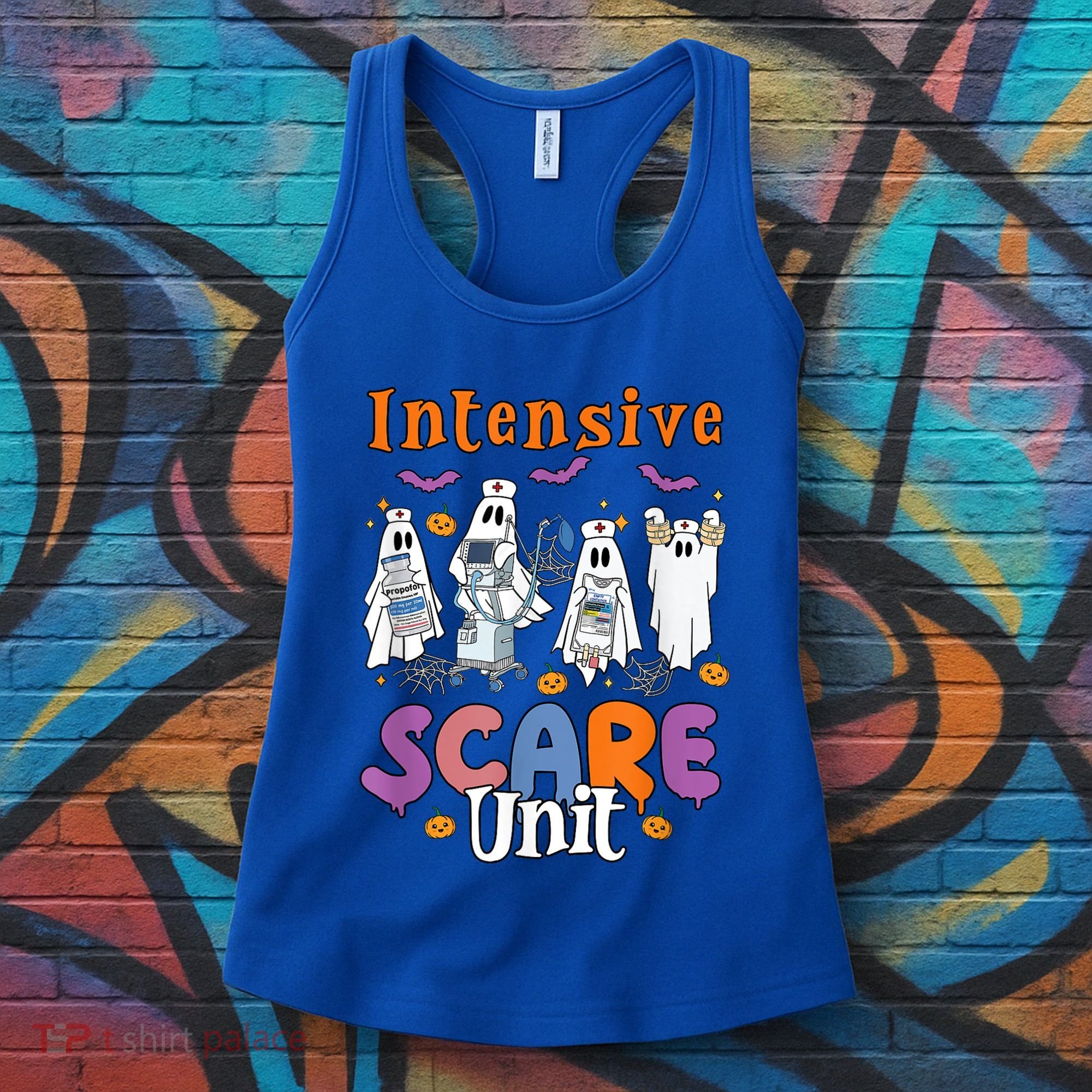 Intensive Scare Unit Icu Boo Crew Funny Nicu Picu Nurse Tech Women's Tank Top
