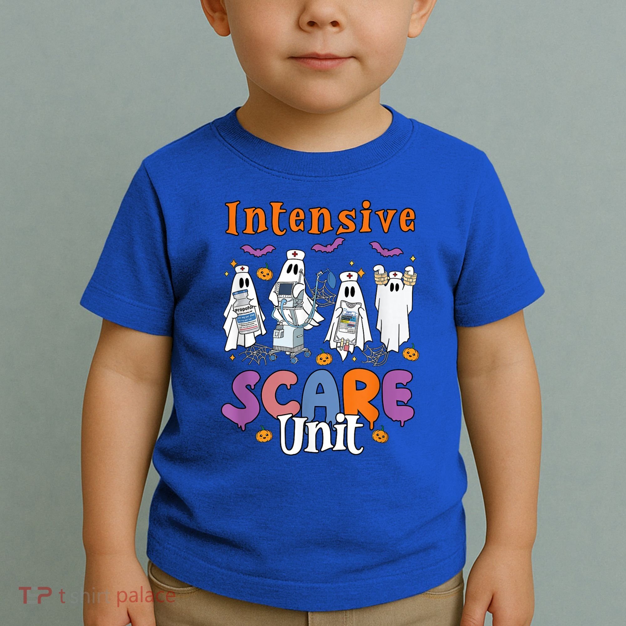 Intensive Scare Unit Icu Boo Crew Funny Nicu Picu Nurse Tech Toddler T-Shirt