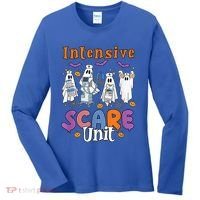 Intensive Scare Unit Icu Boo Crew Funny Nicu Picu Nurse Tech Women's Long Sleeve Shirt thumb 0