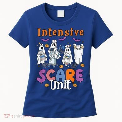 Intensive Scare Unit Icu Boo Crew Funny Nicu Picu Nurse Tech Women's T-Shirt